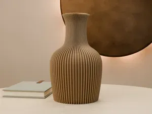 Creden | Japandi Spiral Ribbed Vase