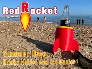 The Red Rocket Ship Drinks Holder & Ice Cooler