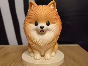 Cute Pomeranian Figurine – FDM Friendly