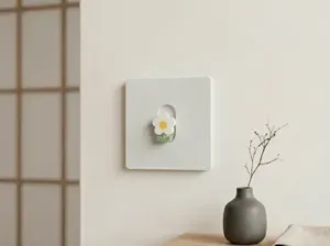Embellecedor interruptor flor