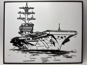 Aircraft Carrier - Illustration - Poster