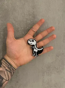 T-Rex Skeleton Keychain Dinosaur