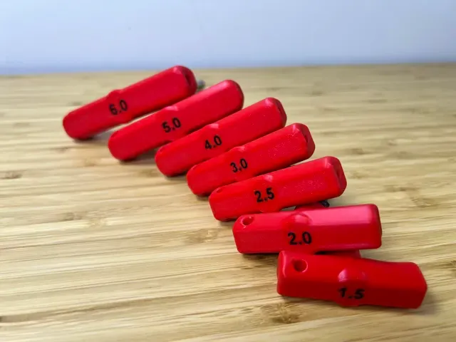 Allen key handles - Print in Place ( Metric ) — Image 3 of 6