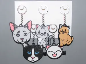 Porte clé Chat lot de 5