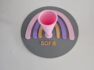 Schultuetenständer Regenbogen -Persoanlisierbar-