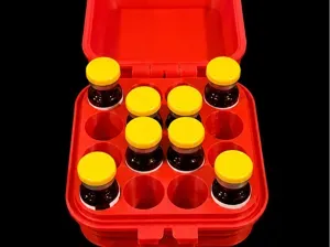 Compact 3ml Peptide vial case snapbox, (16 vials)