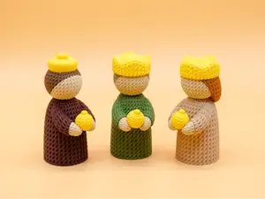 Cute Crochet Nativity Christmas Three Wise Men