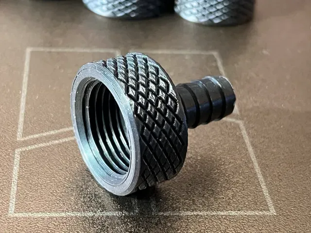 Female garden hose fitting with hose Barb adaptor — Image 2 of 10