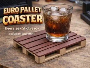 Euro Pallet Coaster – Mini Pallet Style 120×80 mm