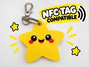 Guardian star NFC tag star keyring
