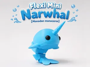 Flexi Mini Narwhal [Monodon monoceros]