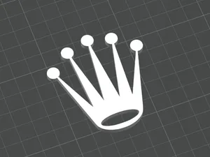 Rolex Watch Logo 3D Printed