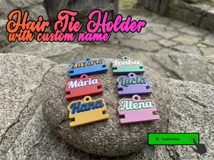 3 Color Hair Tie Holder with custom name Generator