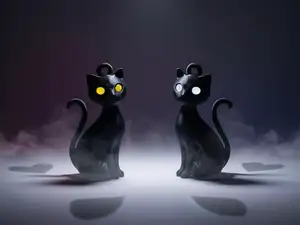 Spooky Kawaii Cat Charm