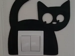 Cat frame around the switch or power outlet 80x80