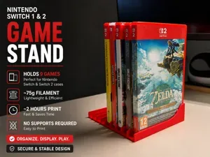 Nintendo Switch 1 & 2 Game Stand