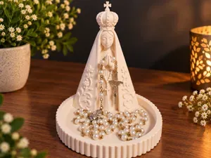 Our Lady of Aparecida Rosary Holder Tray