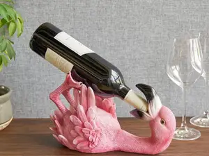 Drunk Flamingo Wine Bottle Stand (Highly Detailed)