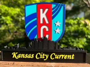 Kansas City Current with skyline of Kansas