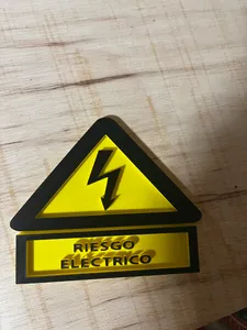 Placa riesgo electrico
