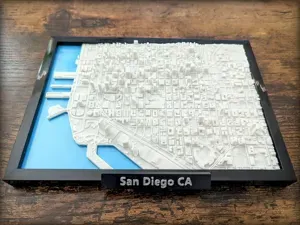 San Diego California 3D Miniature