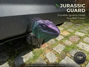 Iguana Lizard Tow Ball Hitch Cover Cap