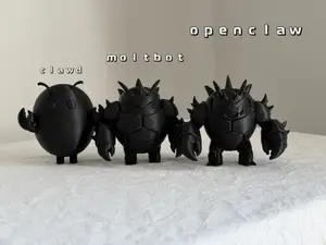 OpenClaw 谁还没养小龙虾! 由弱到强 三只龙虾 一盘 一体打印!