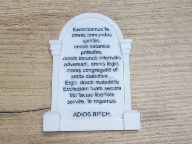 Supernatural exorcism engraved on tombstone