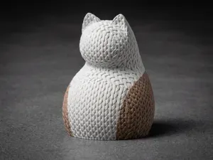 编织双色猫咪桌面摆件(无 AMS / 单色分件组装版)