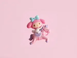 美乐蒂骑小马-可爱女童涂色玩具