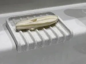 Self-Draining Soap Dish (Edge Sink Drain)