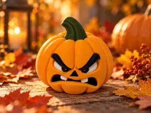 Pumpsy – Angry Face Pumpkin |Halloween Decoration