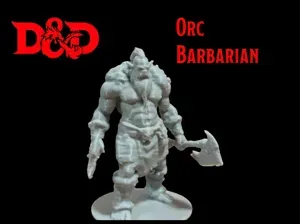 DnD Orc Barbarian Miniature