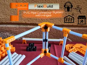 FlexiBuild: PVC Pipe Connector System with Hinges