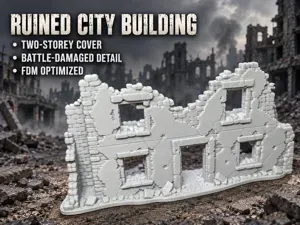 Ruined City Building – Two-Storey Urban Terrain
