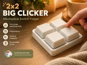 2x2 Extra Large Clicker – Mechanical Switch Fidget