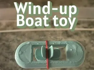 rubber band wind-up boat toy