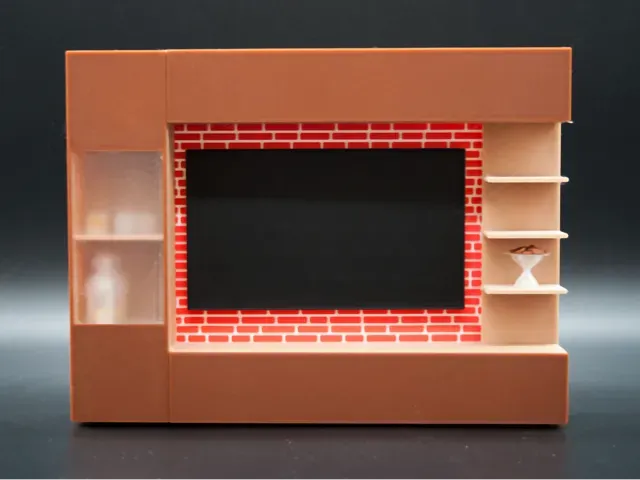 Miniature Wall Unit for dollhouse, scale 1:12