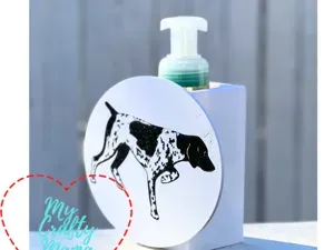 Pointer Dog Clip On Bath & Body Works Soap Cover