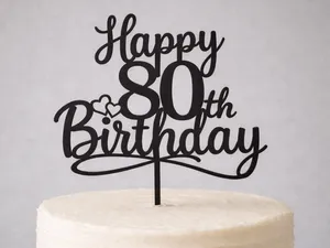 80th Birthday Cake Topper