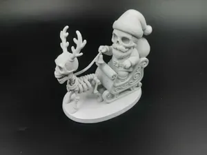 Skeleton Santa and Reindeer – Holiday Dark Twist