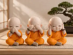 See Speak Hear No Evil Cute Zen Monk Trio Set