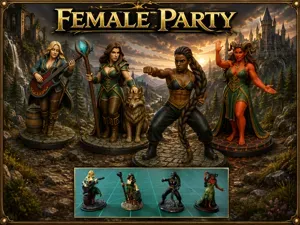 Female Party: DnD D&D Pathfinder Mini