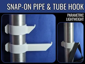 Parametric Snap-On Pipe & Tube Hook