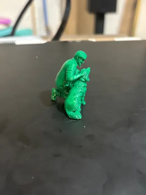 diorama miniatures - man petting dog — Image 7 of 9