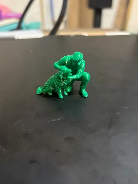 diorama miniatures - man petting dog — Image 2 of 9