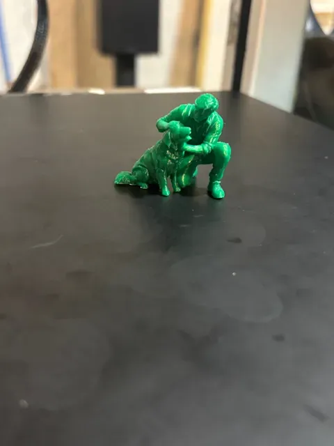 diorama miniatures - man petting dog — Image 4 of 9