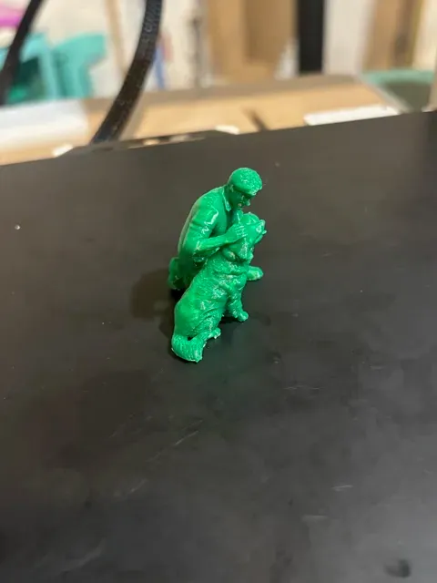 diorama miniatures - man petting dog — Image 3 of 9