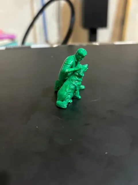 diorama miniatures - man petting dog — Image 6 of 9