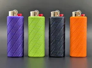 Spiral Textured Bic Lighter Sleeve